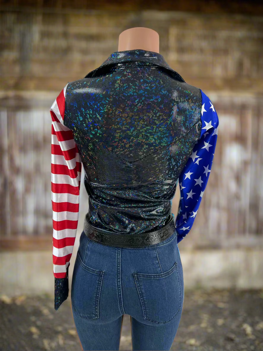 American Outlaw Zipper Front Rodeo Shirt Rodeo Shirt Riverside Rodeo Shirts