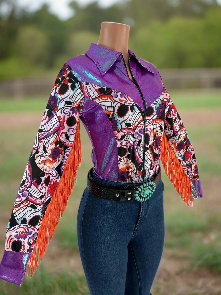 Sugar Skulls Rodeo Shirt Rodeo Shirt Riverside Rodeo Shirts