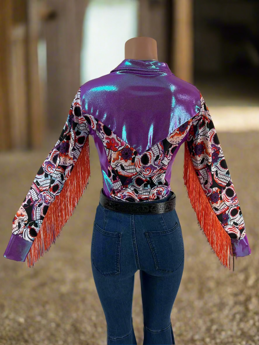 Sugar Skulls Rodeo Shirt Rodeo Shirt Riverside Rodeo Shirts