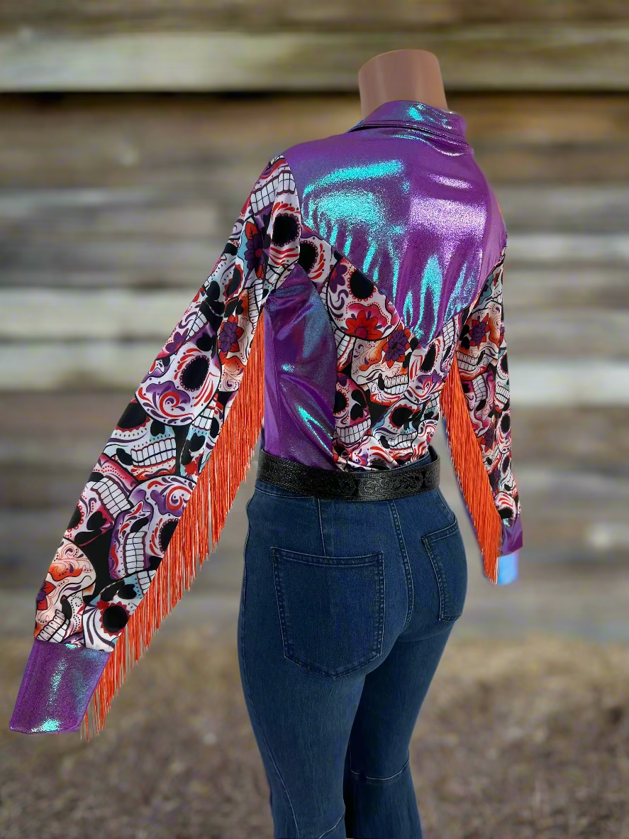 Sugar Skulls Rodeo Shirt Rodeo Shirt Riverside Rodeo Shirts
