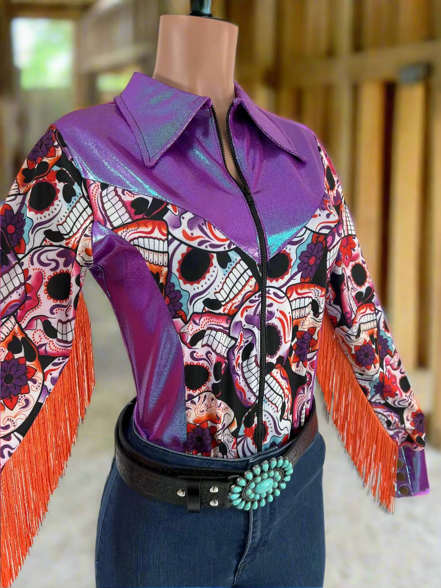 Sugar Skulls Rodeo Shirt Rodeo Shirt Riverside Rodeo Shirts