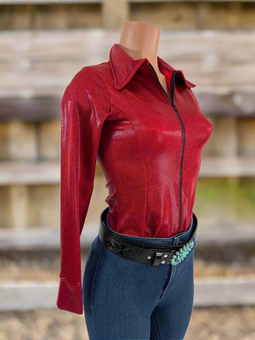 Red Rider Metallic Rodeo Shirt Rodeo Shirt Riverside Rodeo Shirts
