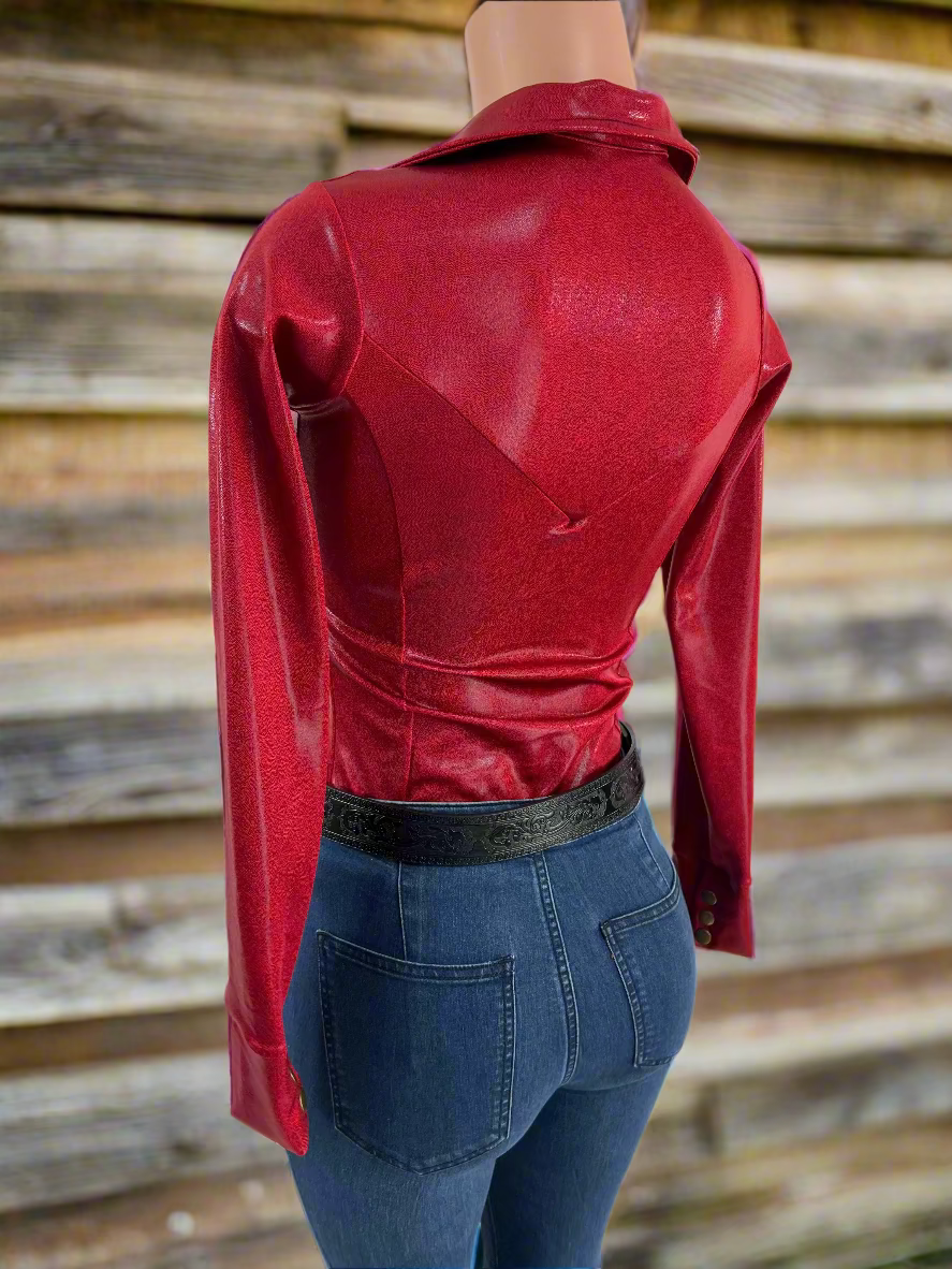 Red Rider Metallic Rodeo Shirt Rodeo Shirt Riverside Rodeo Shirts