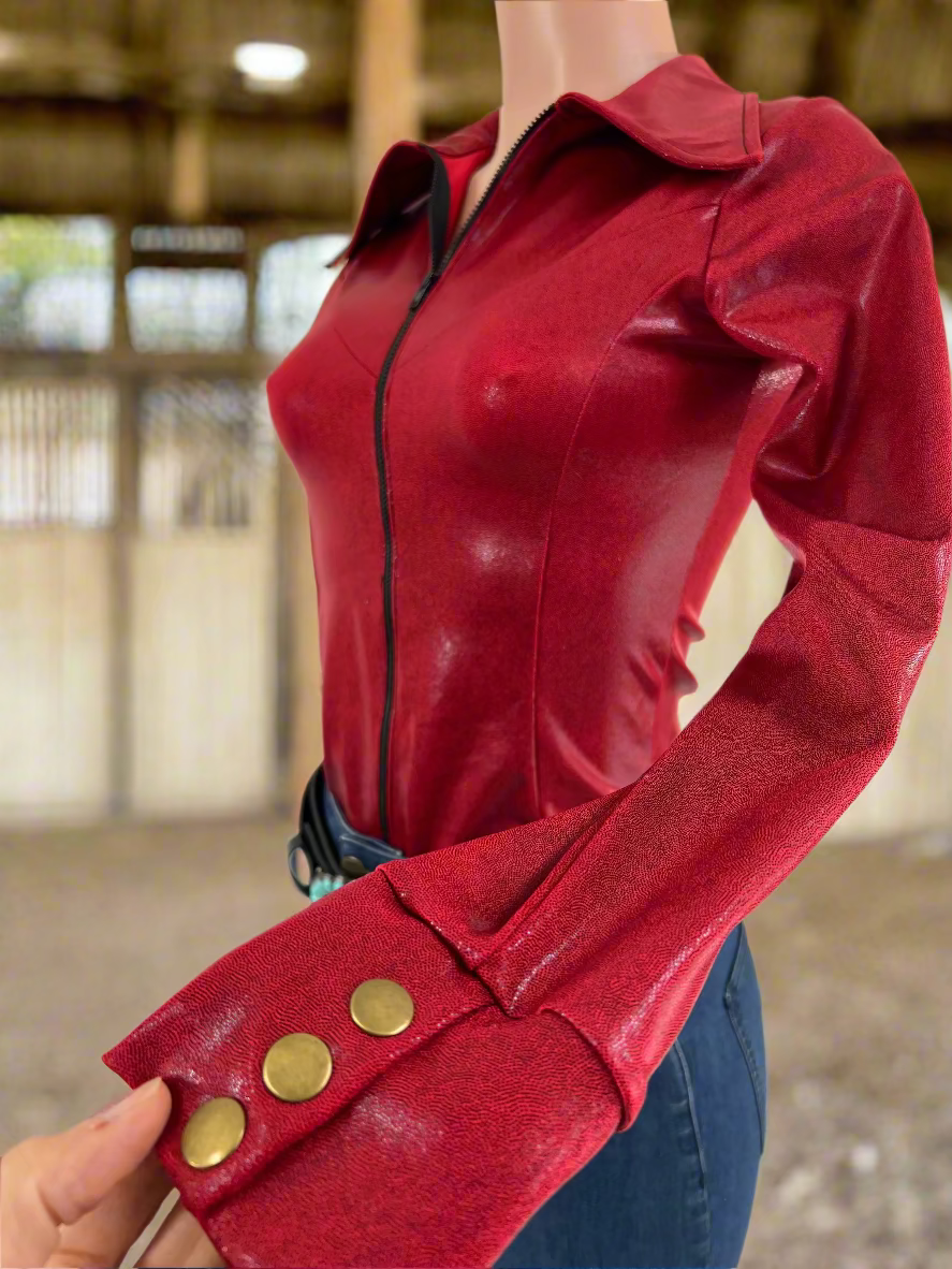 Red Rider Metallic Rodeo Shirt Rodeo Shirt Riverside Rodeo Shirts