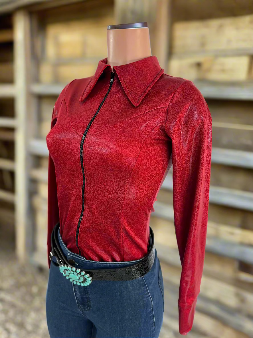 Red Rider Metallic Rodeo Shirt Rodeo Shirt Riverside Rodeo Shirts