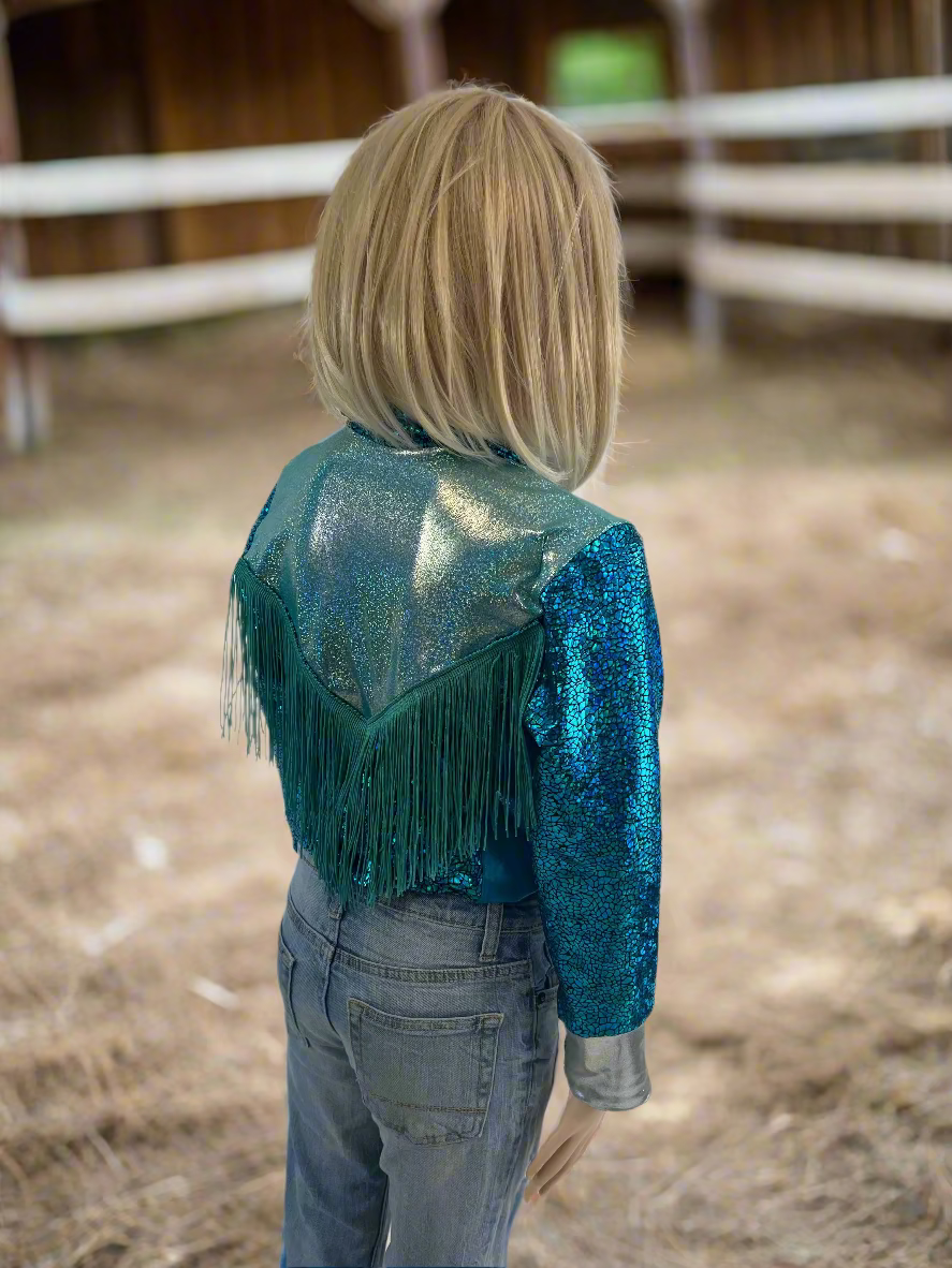 All The Blues Snap Front Rodeo Shirt with Yoke Fringe Rodeo Shirt Riverside Rodeo Shirts