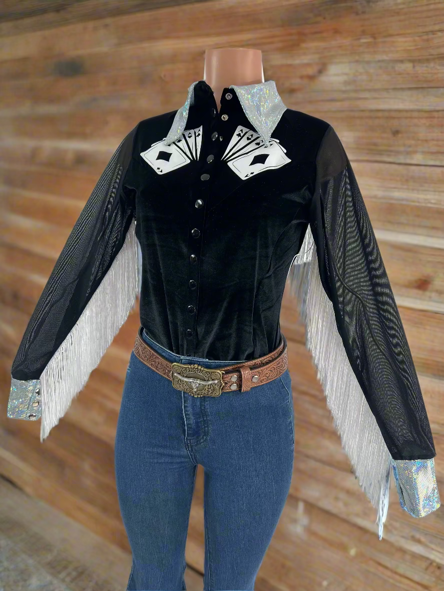 Wild Aces Velvet Snap Front Rodeo Shirt Rodeo Shirt Riverside Rodeo Shirts