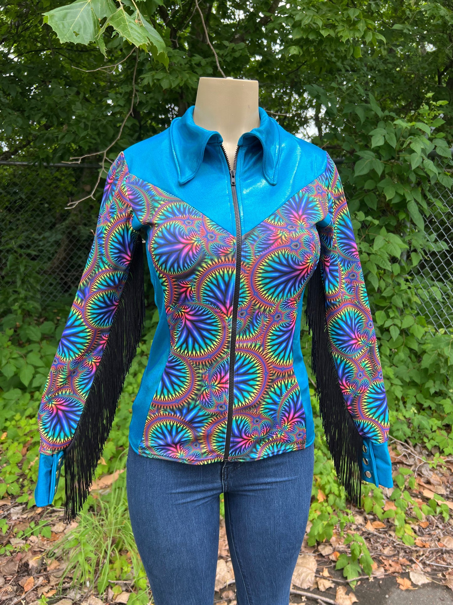 Radioactive/Peacock Rodeo Shirt - Riverside Rodeo Shirts