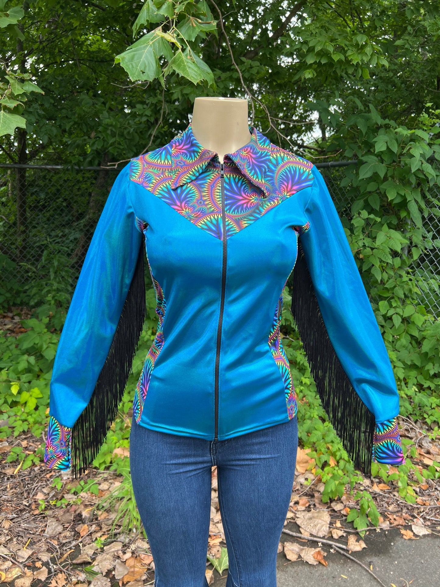 Peacock/Radioactive Rodeo Shirt - Riverside Rodeo Shirts