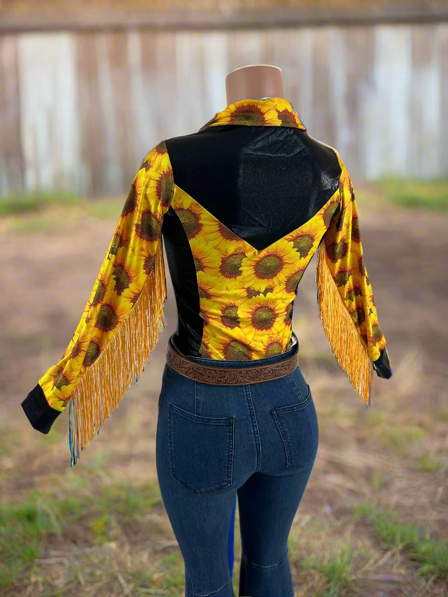 Sunflower Fields Rodeo shirt - Snap Front Rodeo Shirt Riverside Rodeo Shirts