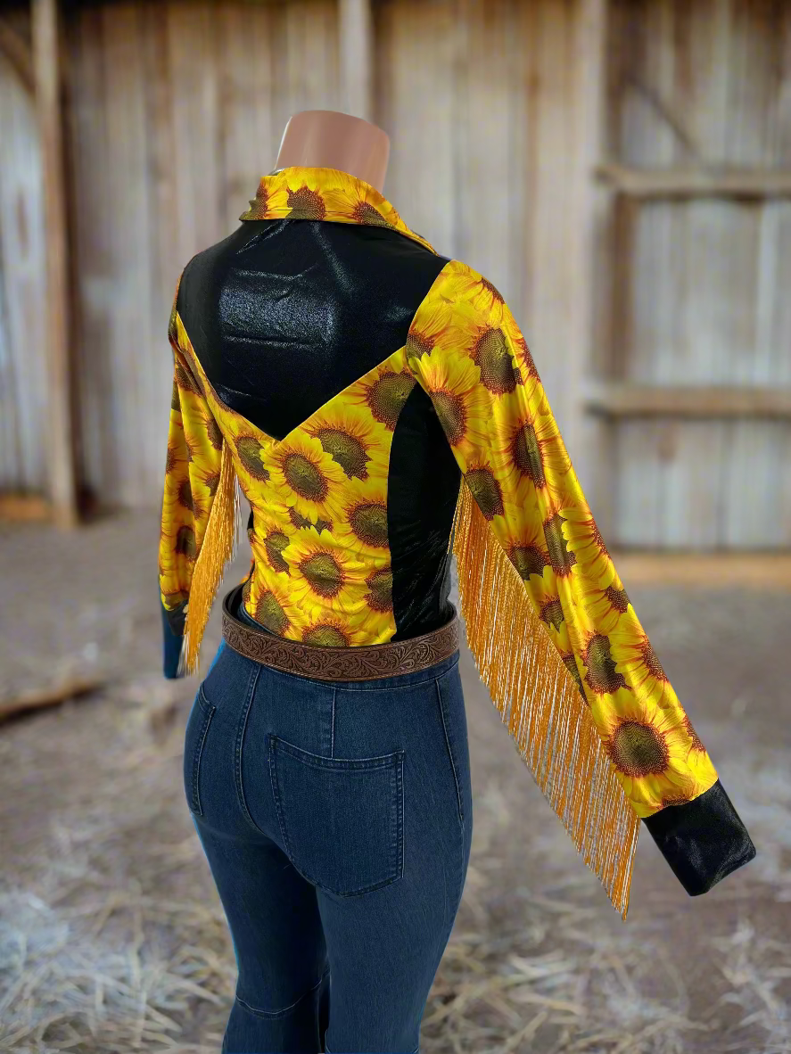 Sunflower Fields Rodeo shirt - Snap Front Rodeo Shirt Riverside Rodeo Shirts