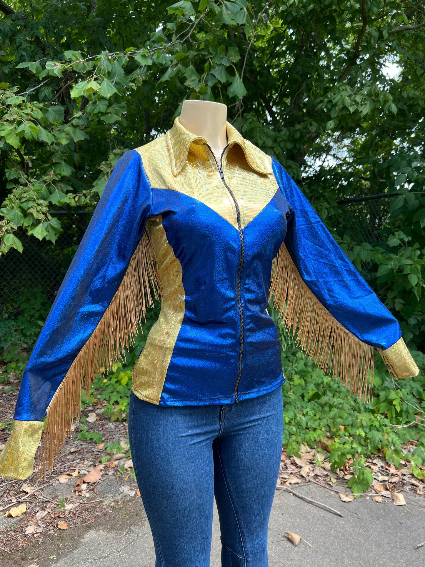 Blue and Gold Rodeo Shirt - Riverside Rodeo Shirts