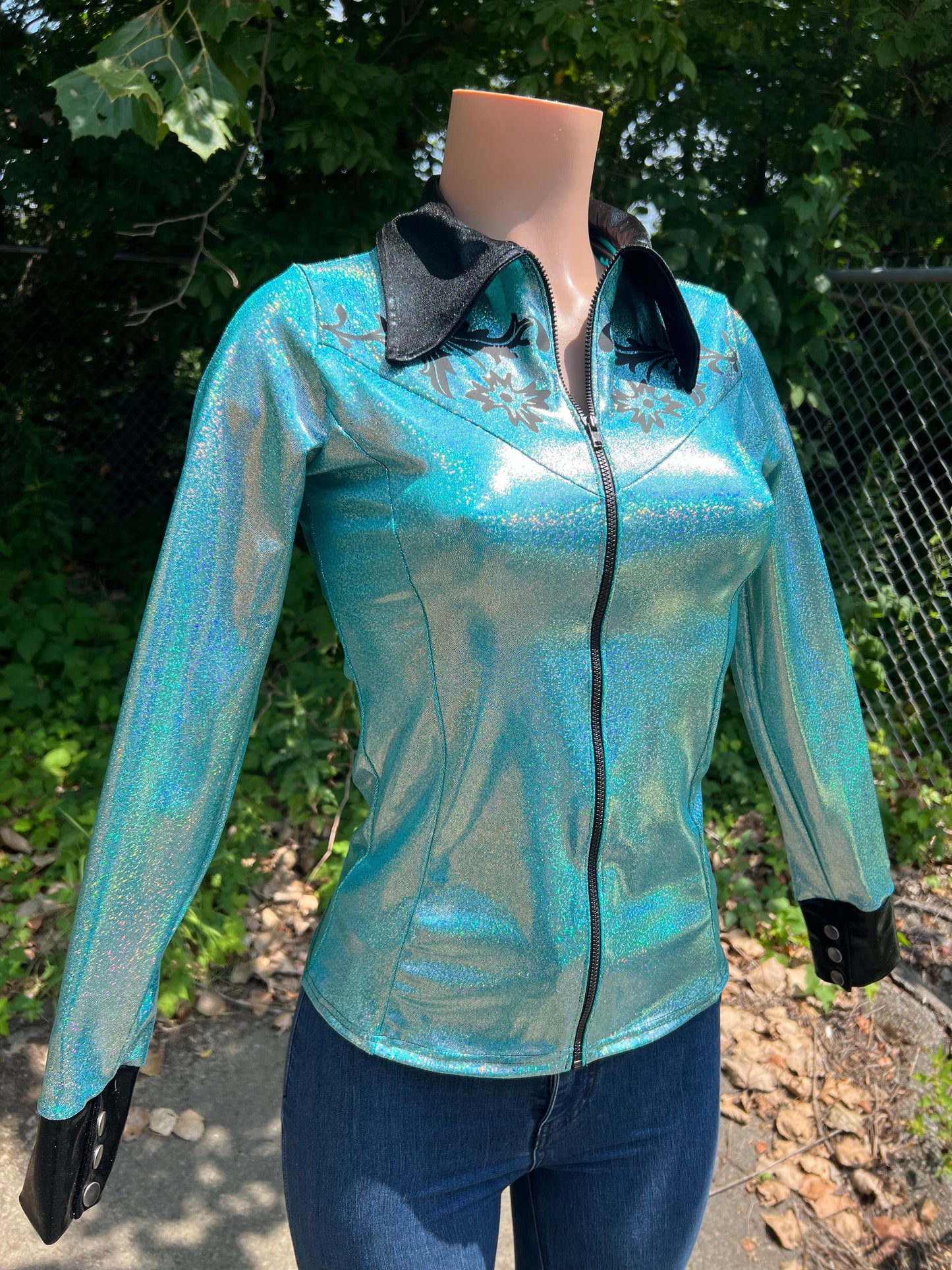 Desert Rose Rodeo Shirt in Seafoam - Riverside Rodeo Shirts