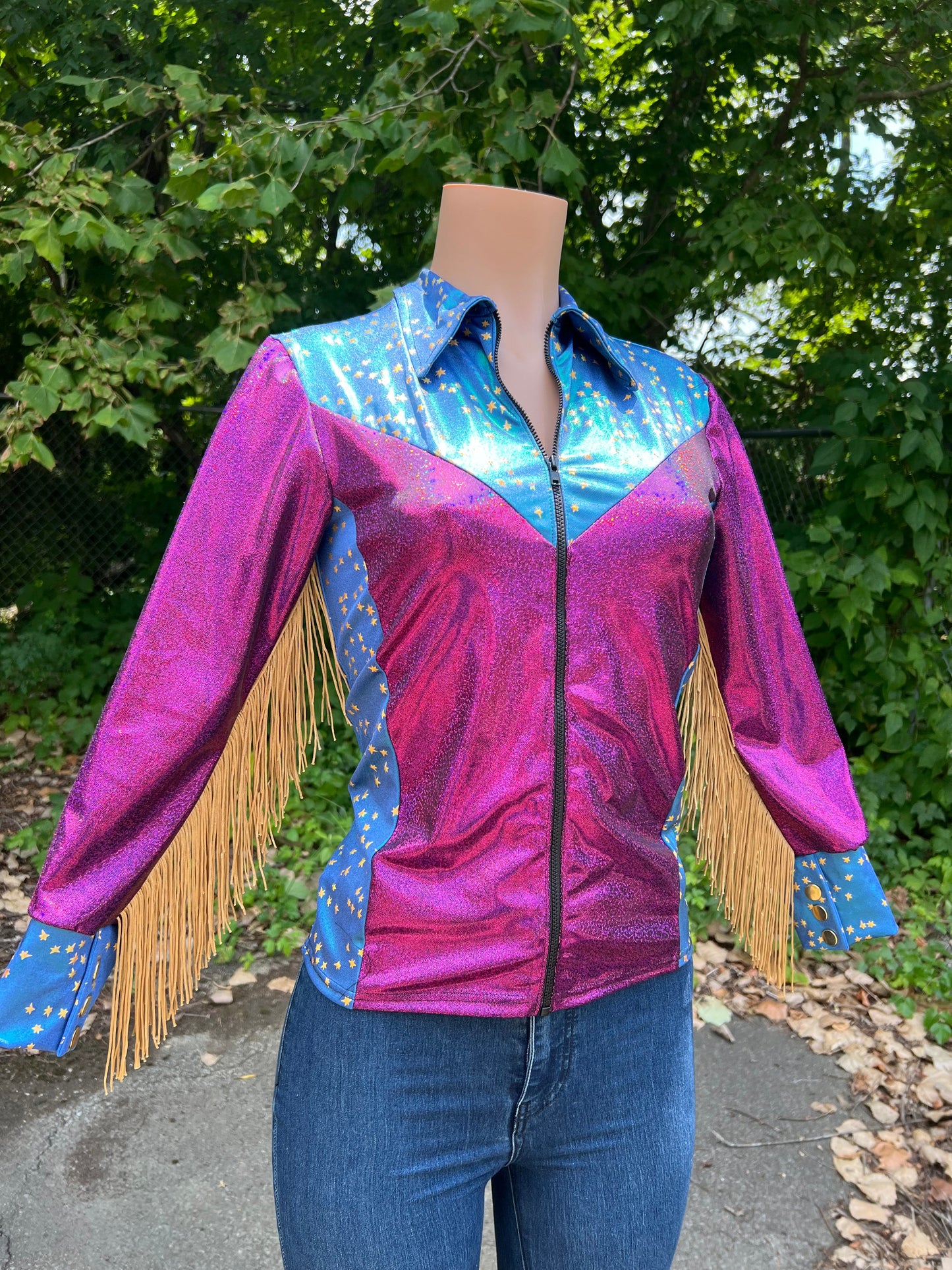 Fuchsia Stardust Rodeo Shirt - Riverside Rodeo Shirts