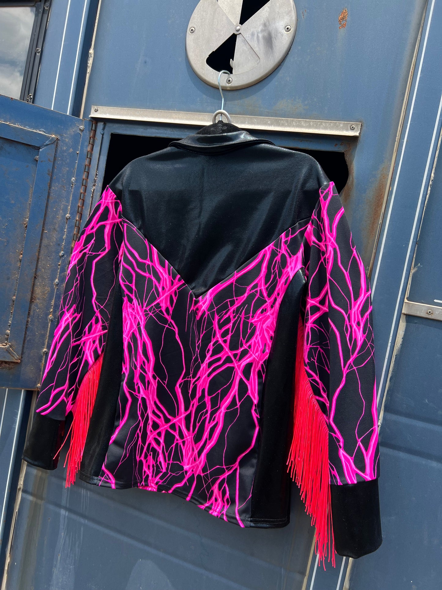 Neon Pink Lightning Rodeo Shirt Rodeo Shirt Riverside Rodeo Shirts