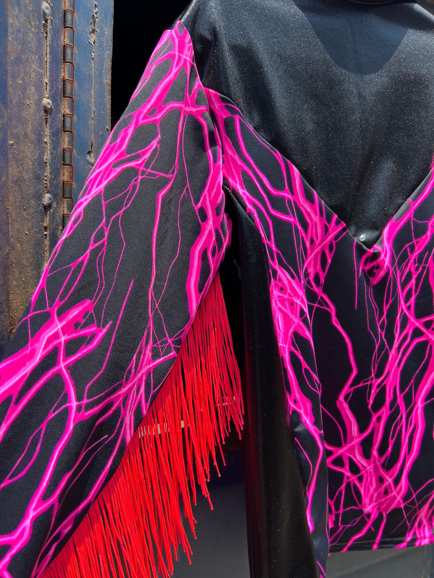 Neon Pink Lightning Rodeo Shirt Rodeo Shirt Riverside Rodeo Shirts