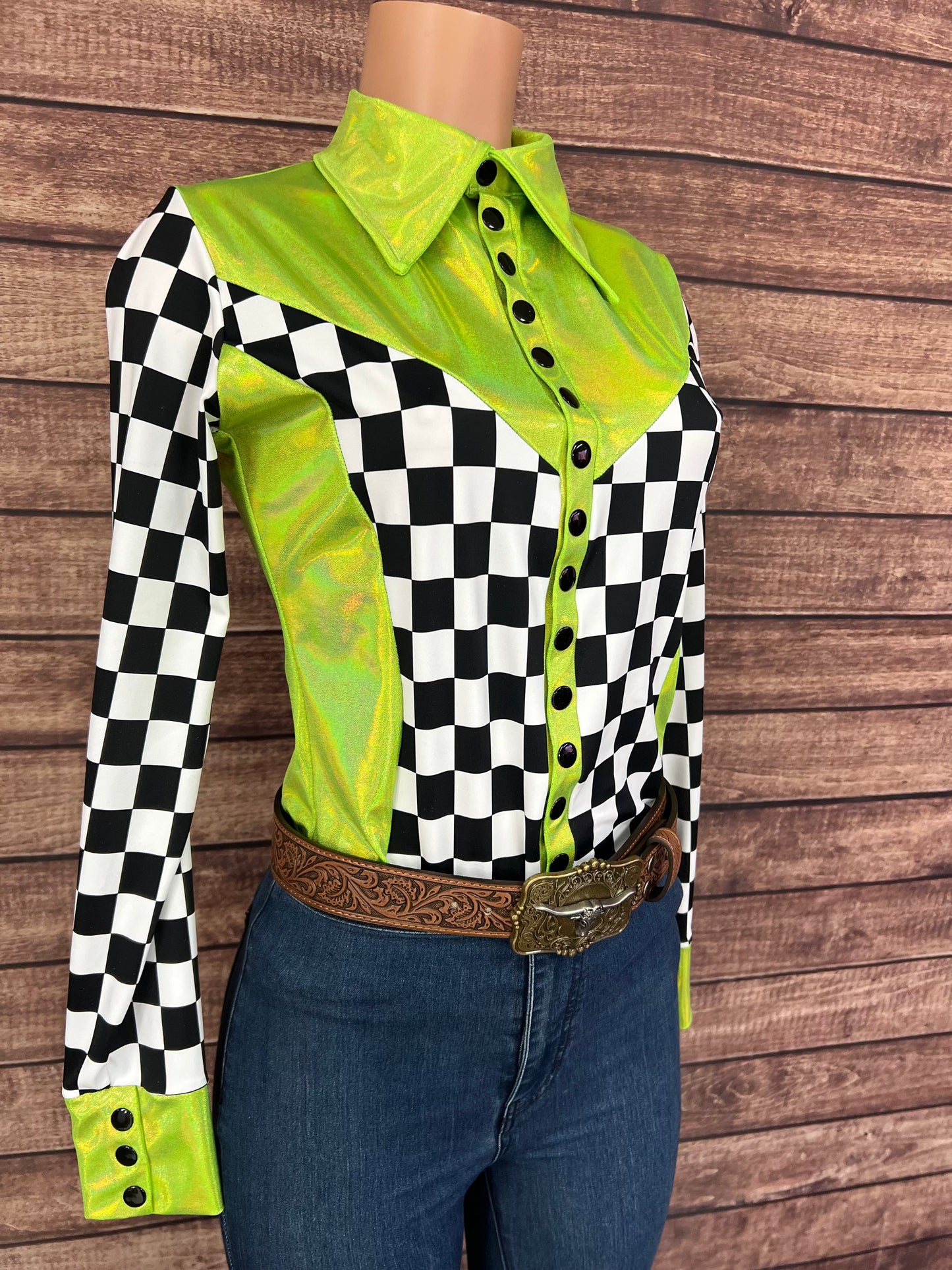 Checks in the Limelight Snap Front Rodeo Shirt Rodeo Shirt Riverside Rodeo Shirts