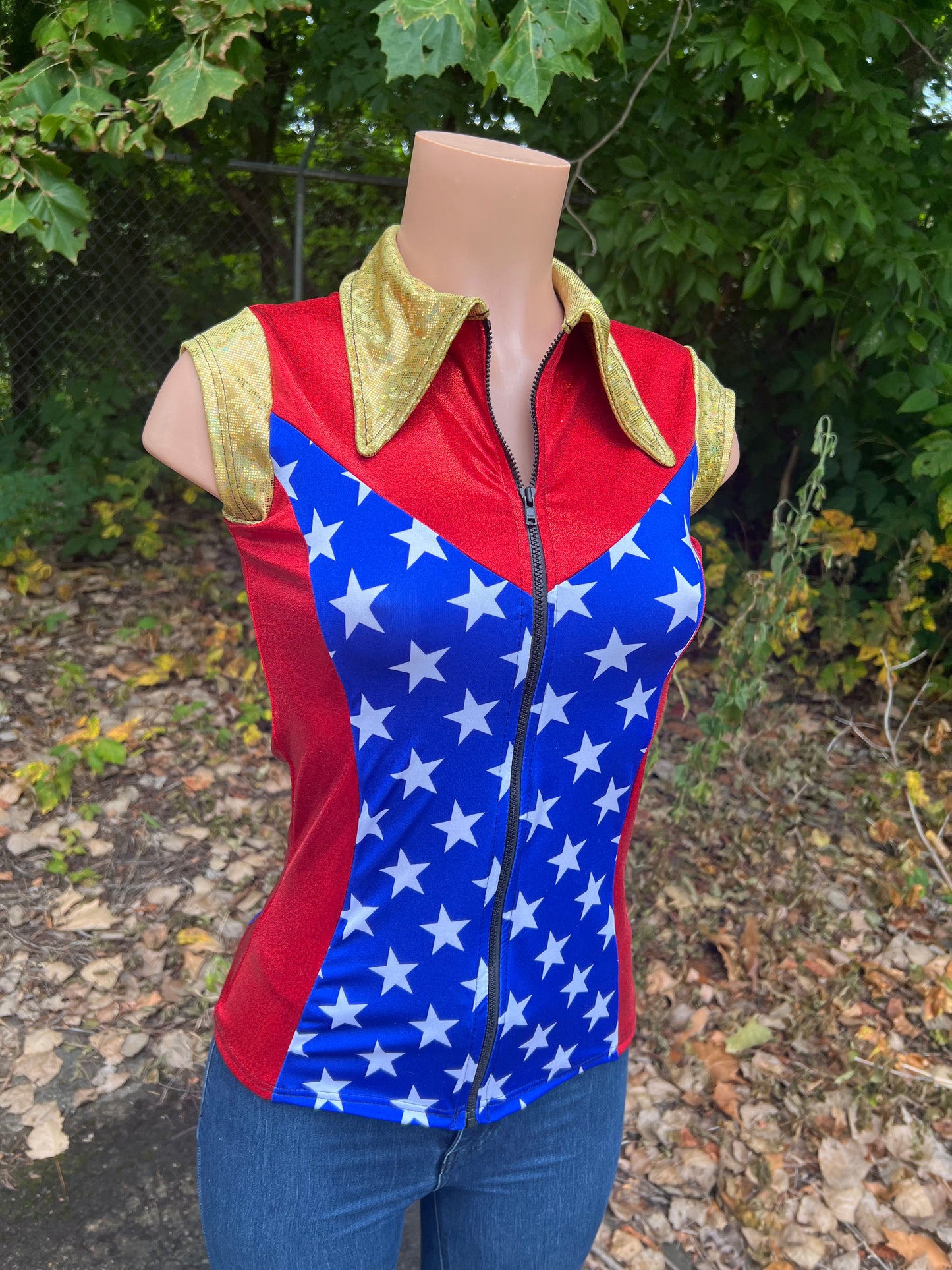 Mini Cap Sleeve Patriotic Rodeo Shirt Rodeo Shirt Riverside Rodeo Shirts
