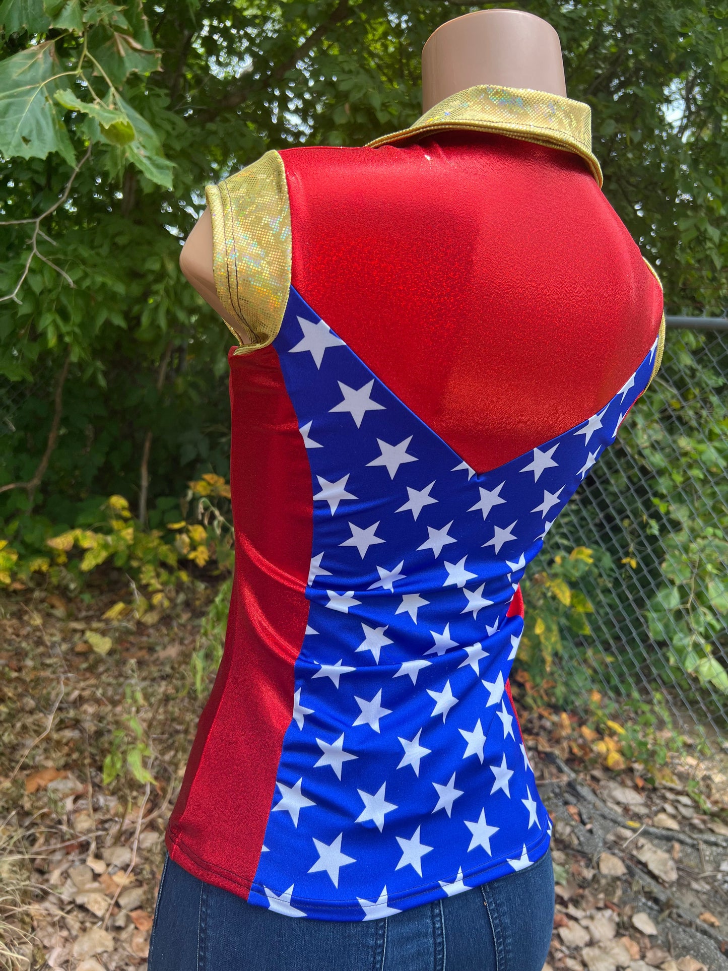 Mini Cap Sleeve Patriotic Rodeo Shirt Rodeo Shirt Riverside Rodeo Shirts