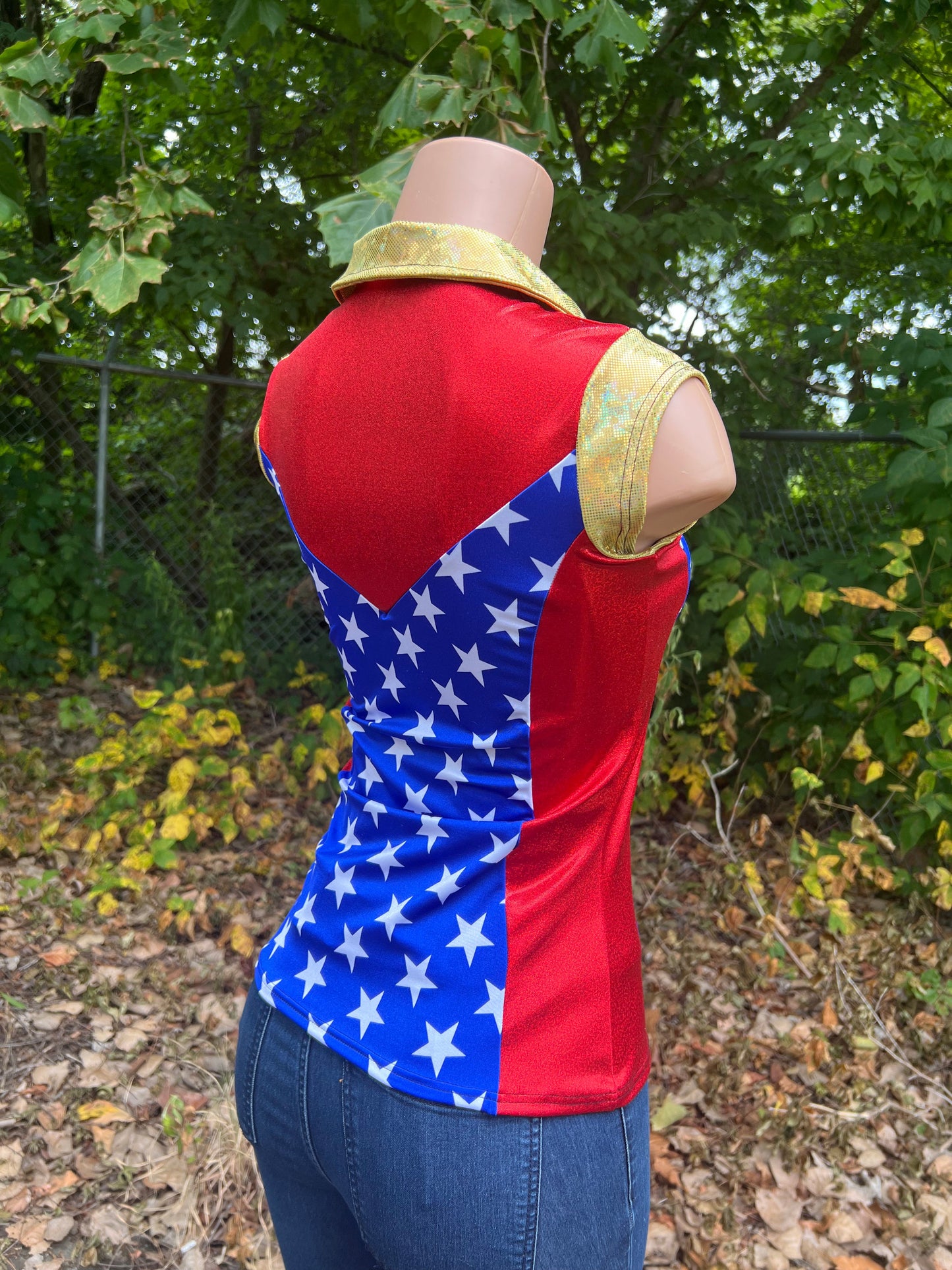 Mini Cap Sleeve Patriotic Rodeo Shirt Rodeo Shirt Riverside Rodeo Shirts