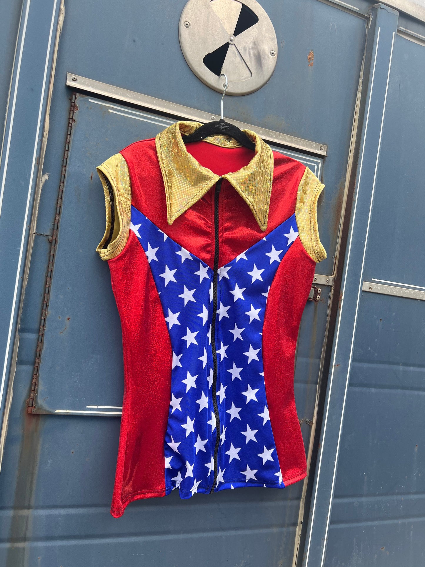 Mini Cap Sleeve Patriotic Rodeo Shirt Rodeo Shirt Riverside Rodeo Shirts