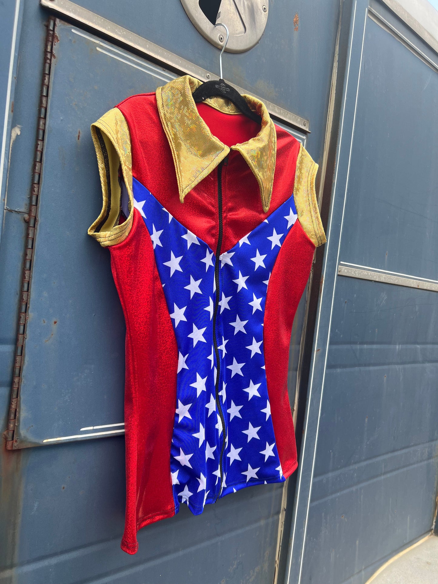 Mini Cap Sleeve Patriotic Rodeo Shirt Rodeo Shirt Riverside Rodeo Shirts