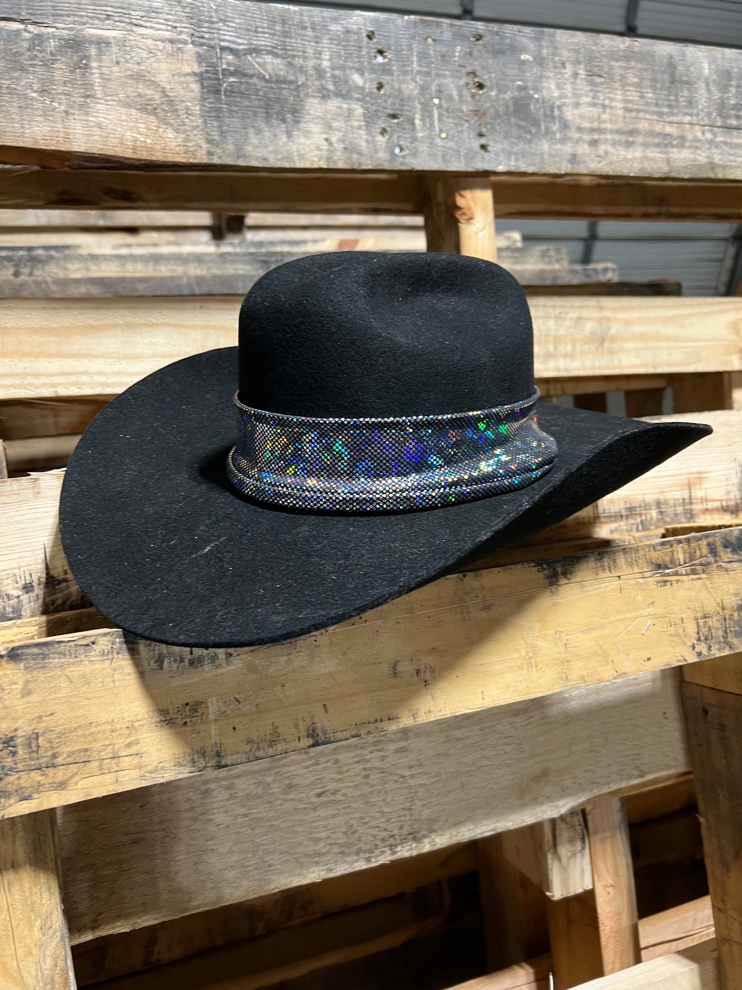 Silver Kaleidoscope Hat Band