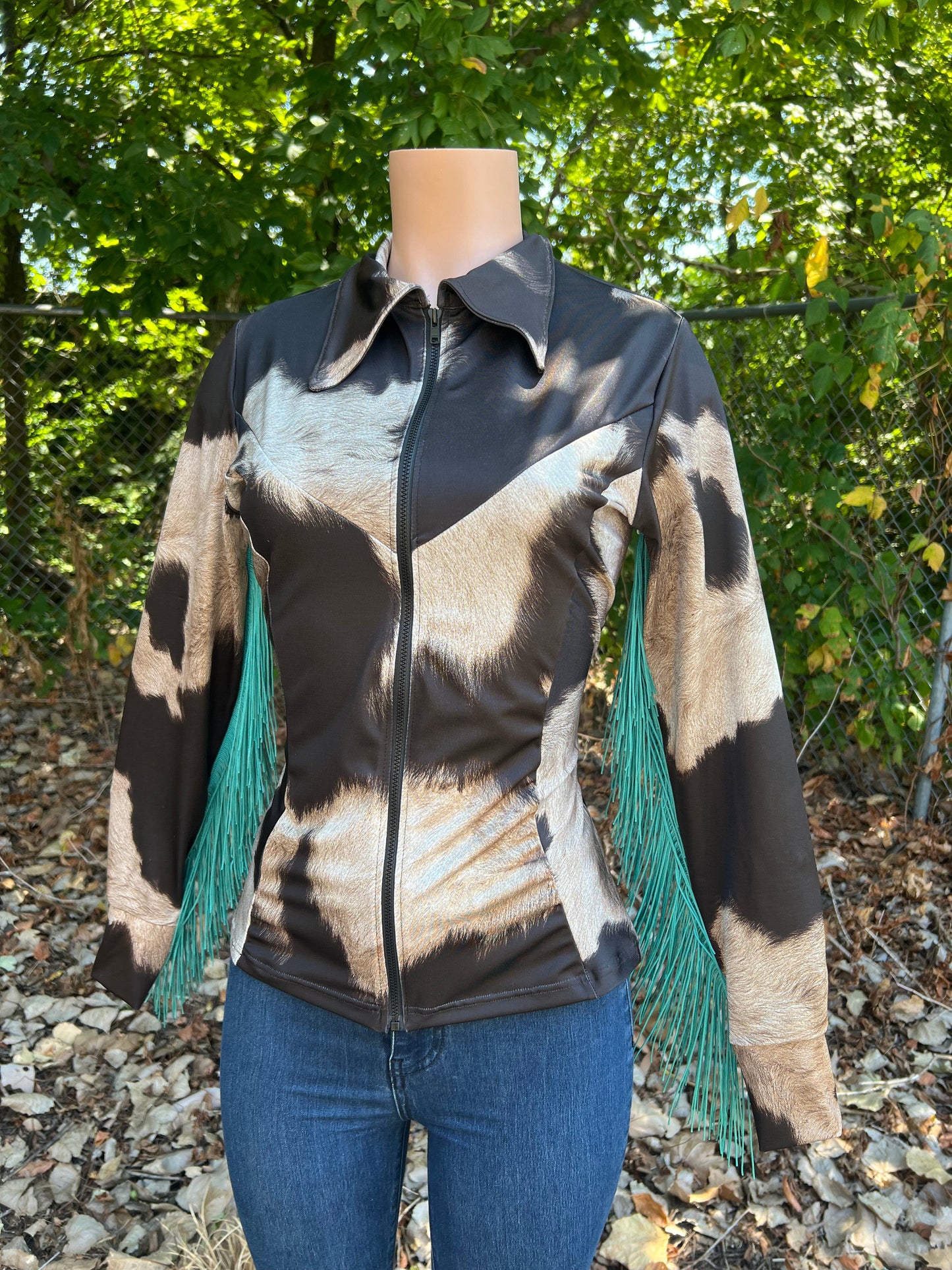 Brown/Tan Cow Print Rodeo Shirt - Riverside Rodeo Shirts