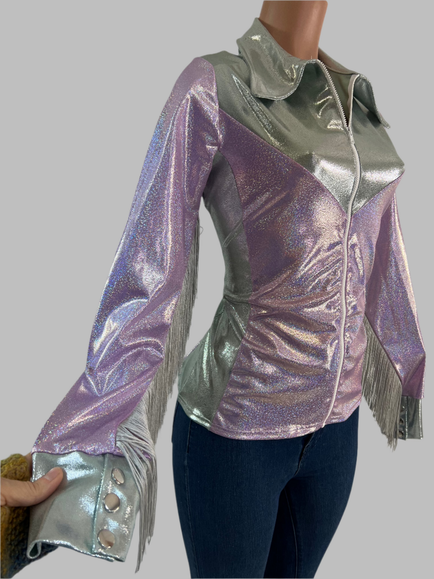 Platinum and Lilac Rodeo Shirt - Riverside Rodeo Shirts