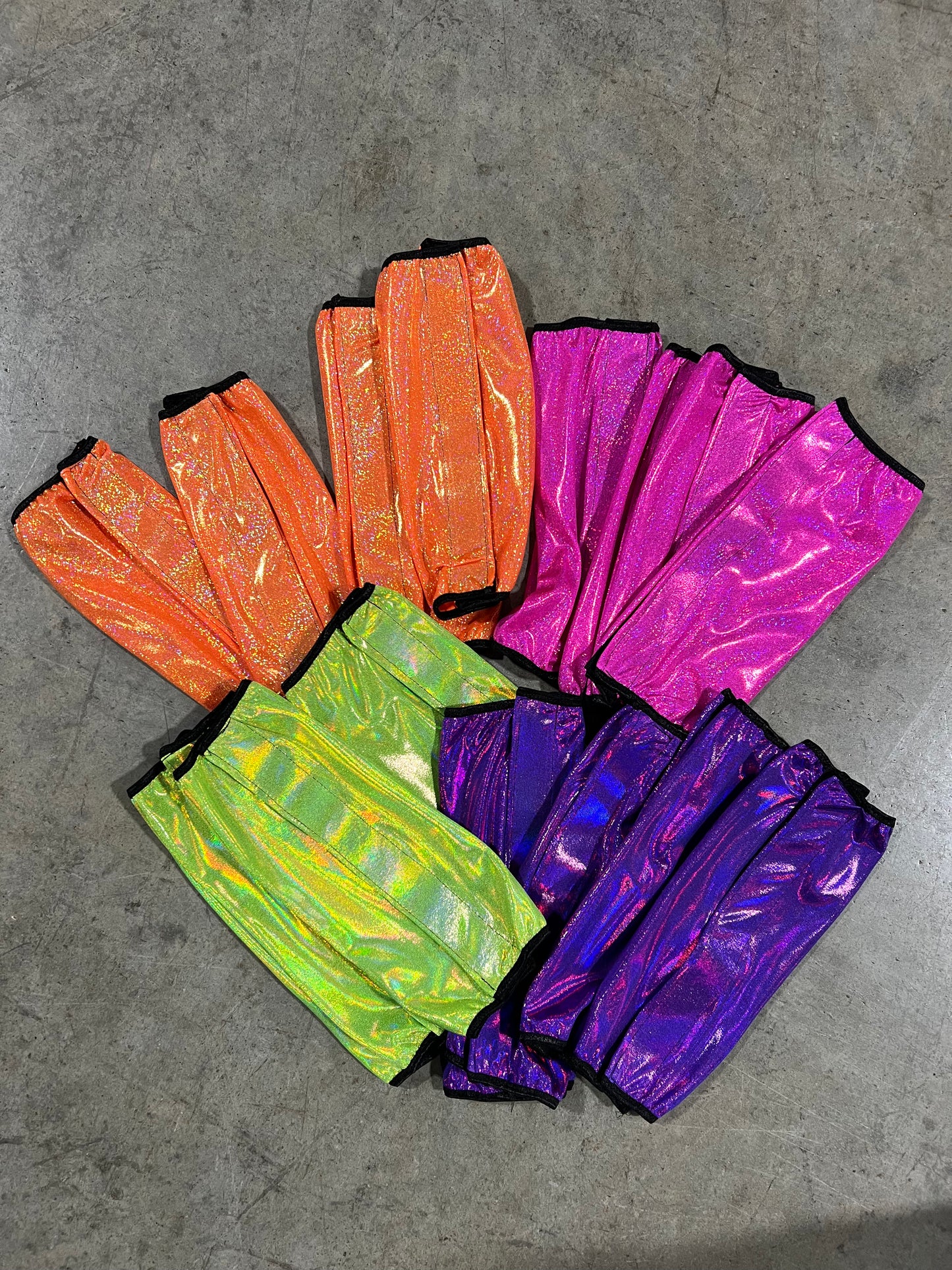 Neon Lime Green Sparkly Velcro Sportboot Covers (Covers Only, sets of TWO)