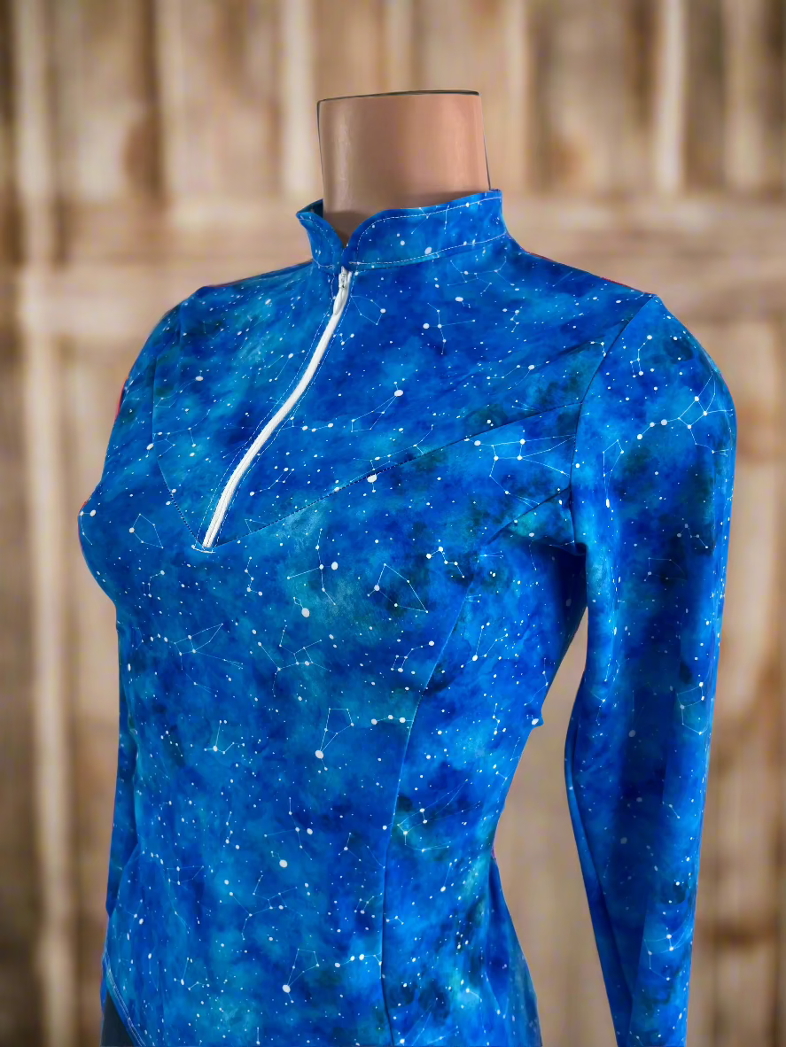 Celestial 1/4 Zip Shirt with Short Collar Rodeo Shirt Riverside Rodeo Shirts