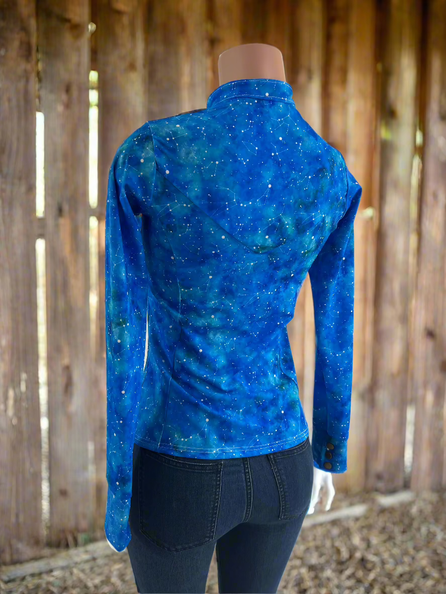 Celestial 1/4 Zip Shirt with Short Collar Rodeo Shirt Riverside Rodeo Shirts