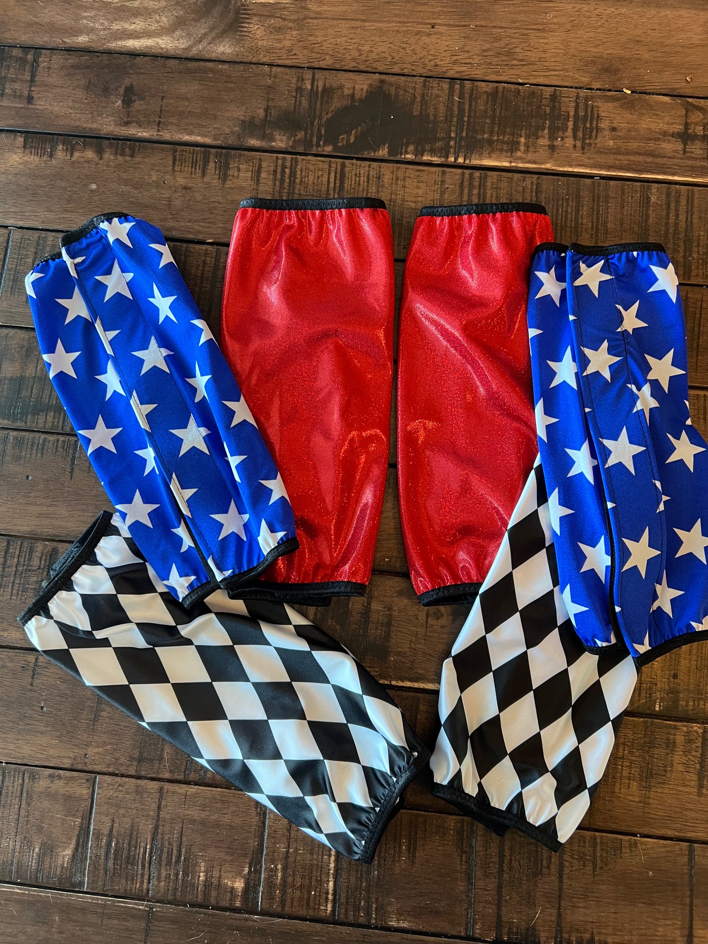 Red Sparkly Jewel Velcro Sportboot Covers (Covers Only, sets of TWO)