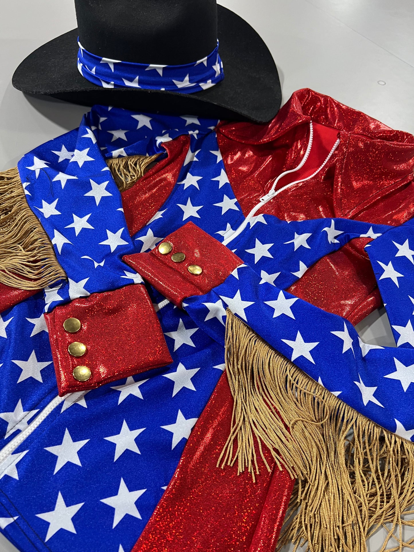 Blue and White Star Hat Band - Riverside Rodeo Shirts