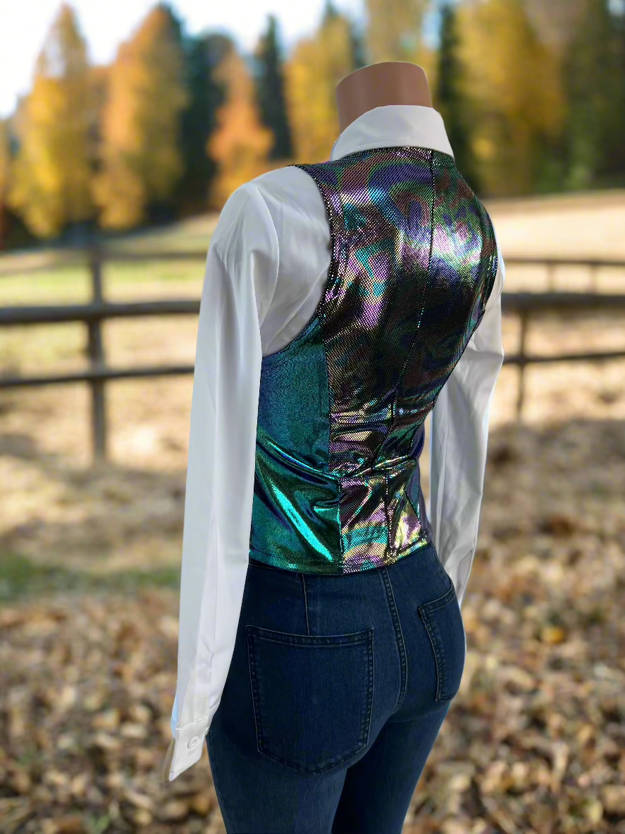 Oil Slick Snap Front Western Vest Rodeo Shirt Riverside Rodeo Shirts