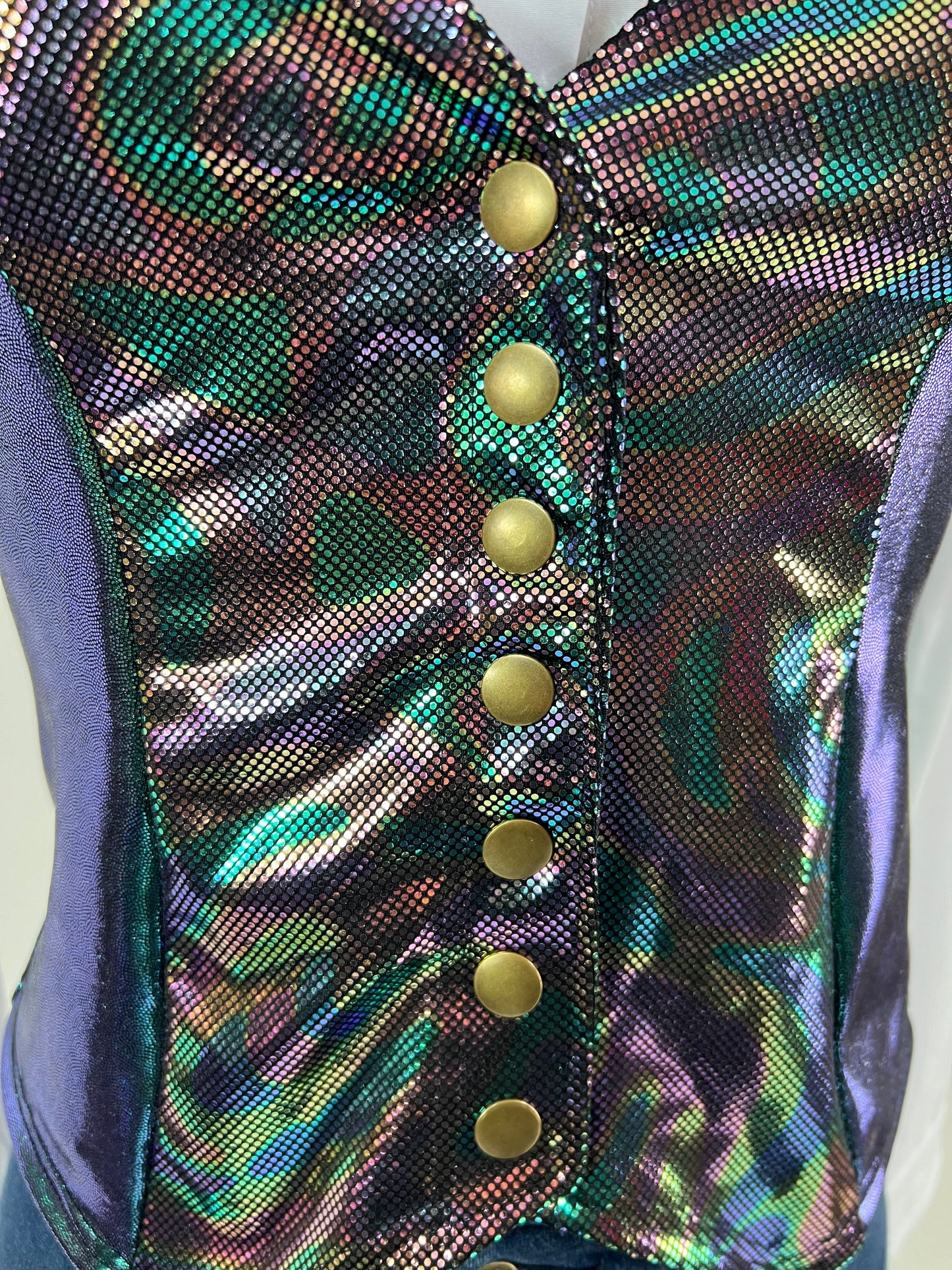 Oil Slick Snap Front Western Vest Rodeo Shirt Riverside Rodeo Shirts
