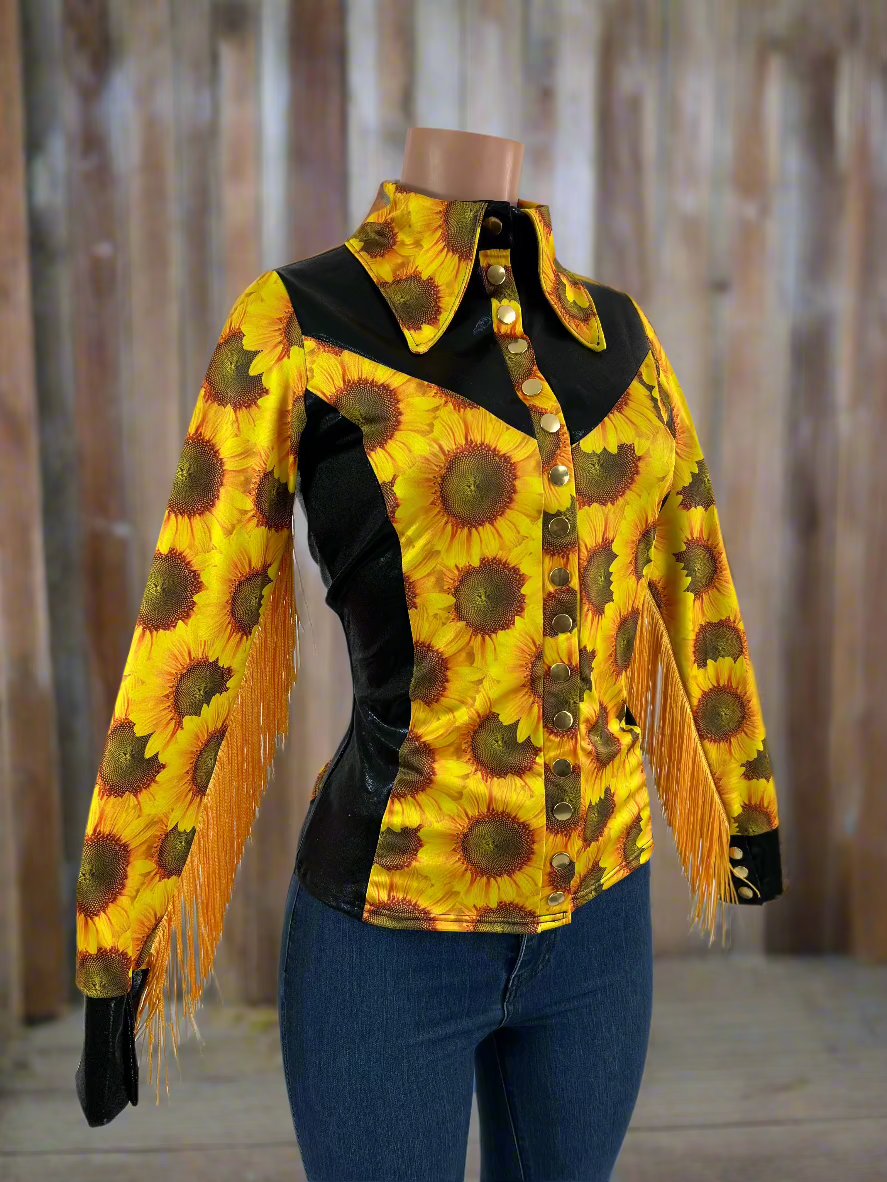 Sunflower Fields Rodeo shirt - Snap Front Rodeo Shirt Riverside Rodeo Shirts