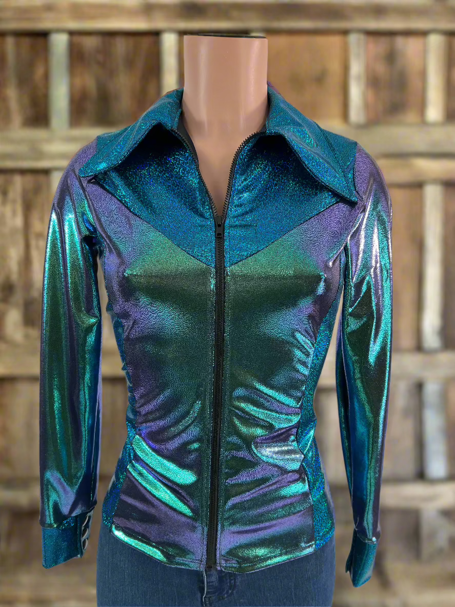 Durango Dusk Holographic Rodeo Shirt Rodeo Shirt Riverside Rodeo Shirts