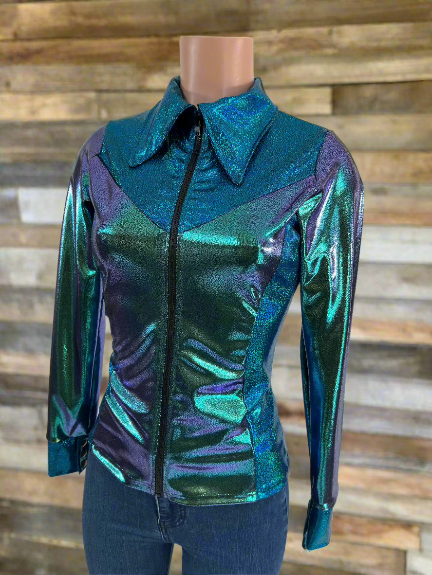 Durango Dusk Holographic Rodeo Shirt Rodeo Shirt Riverside Rodeo Shirts