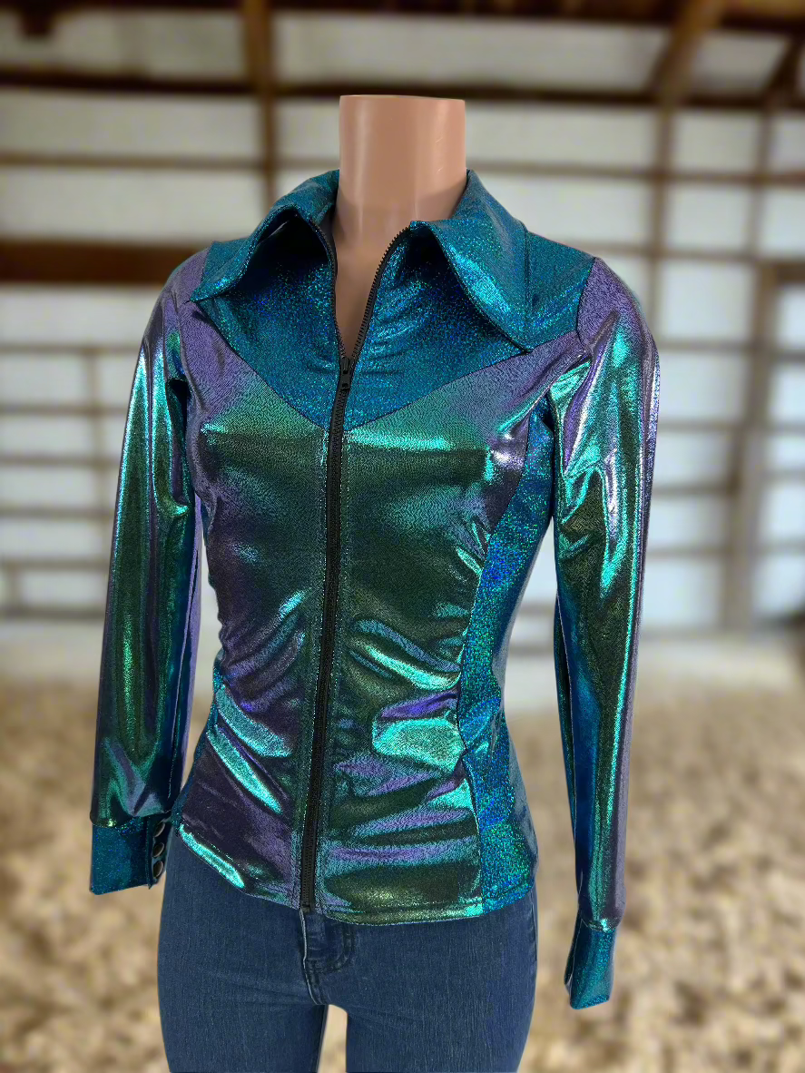 Durango Dusk Holographic Rodeo Shirt Rodeo Shirt Riverside Rodeo Shirts