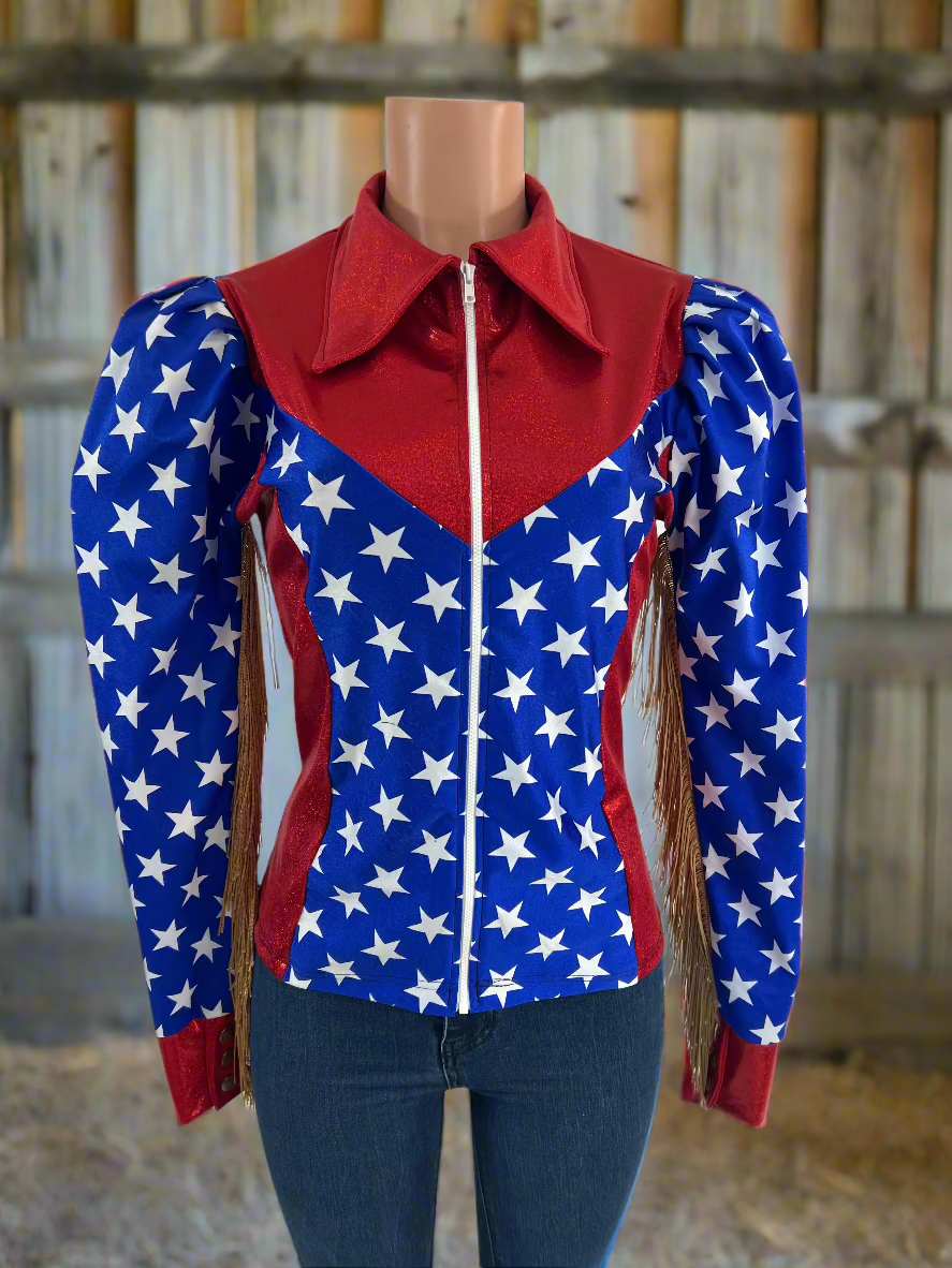 Puffed Sleeve Firecracker Rodeo Shirt Rodeo Shirt Riverside Rodeo Shirts