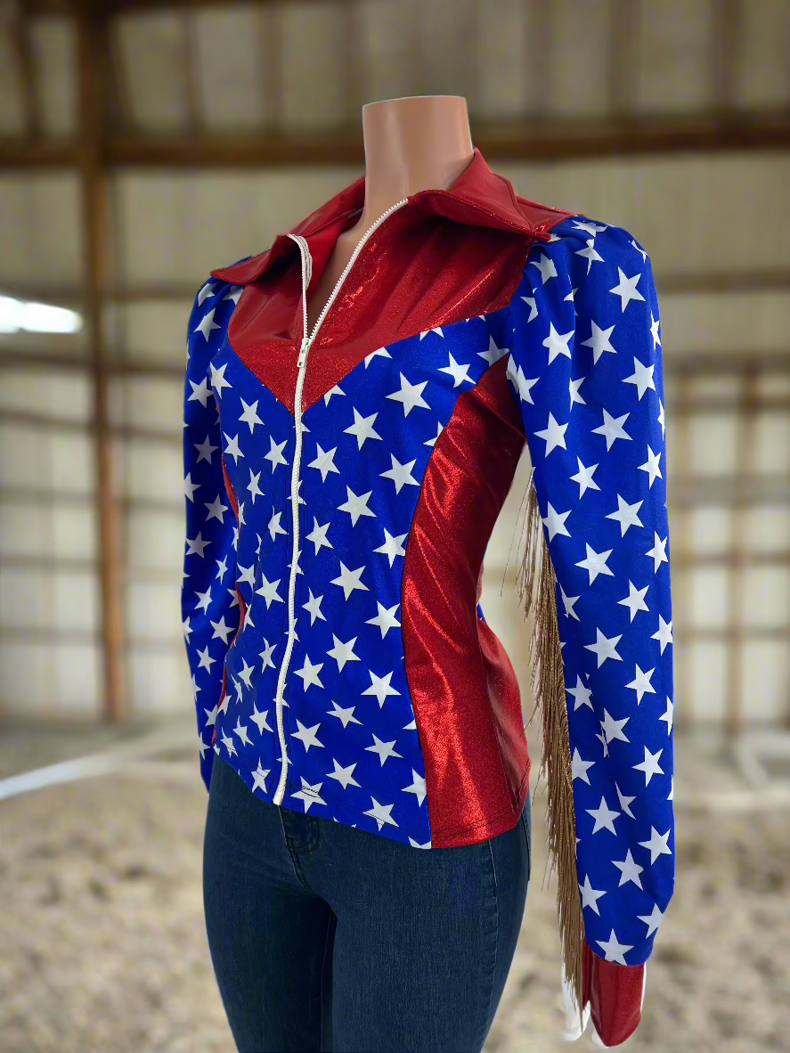 Puffed Sleeve Firecracker Rodeo Shirt Rodeo Shirt Riverside Rodeo Shirts