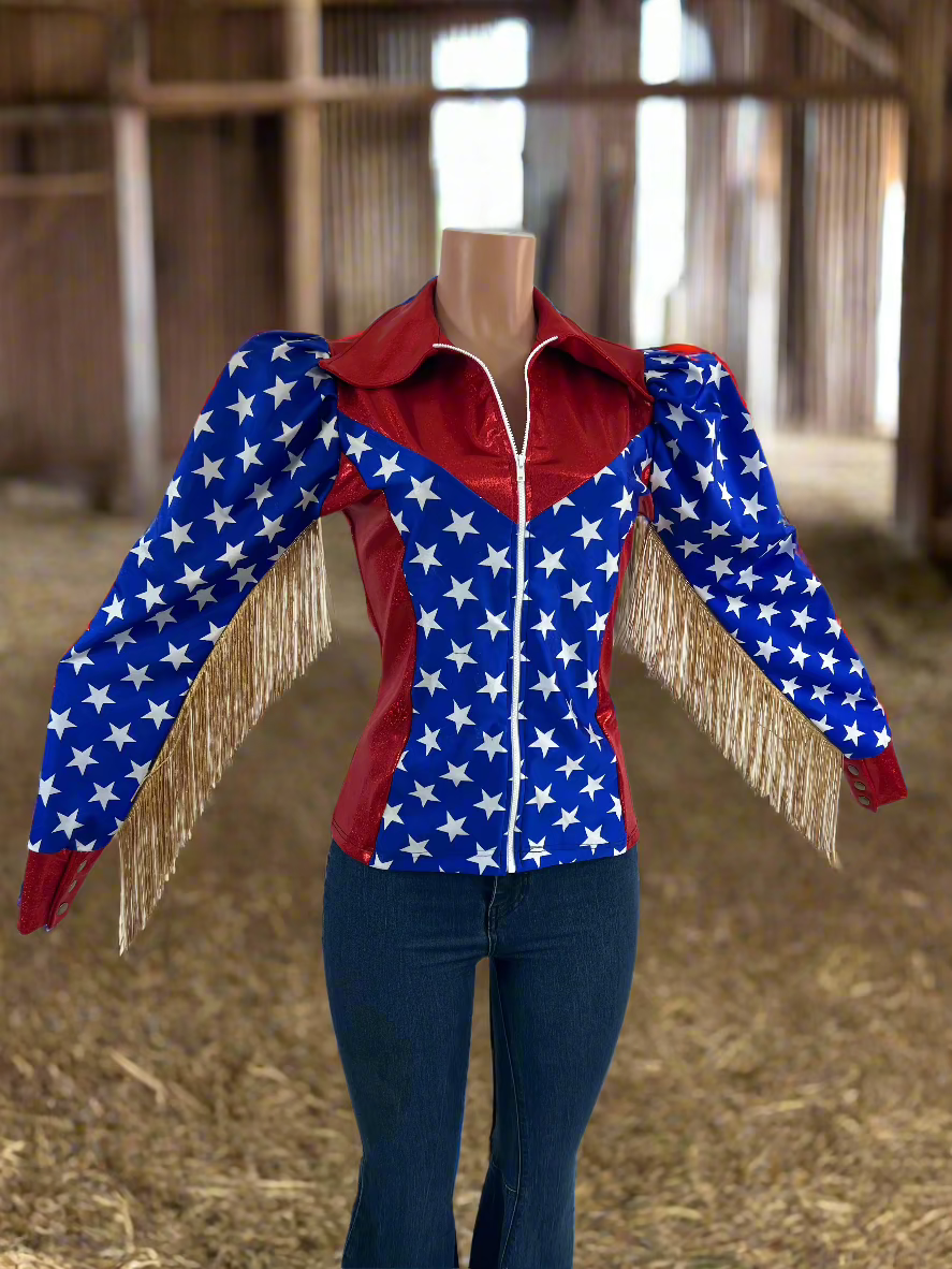 Puffed Sleeve Firecracker Rodeo Shirt Rodeo Shirt Riverside Rodeo Shirts