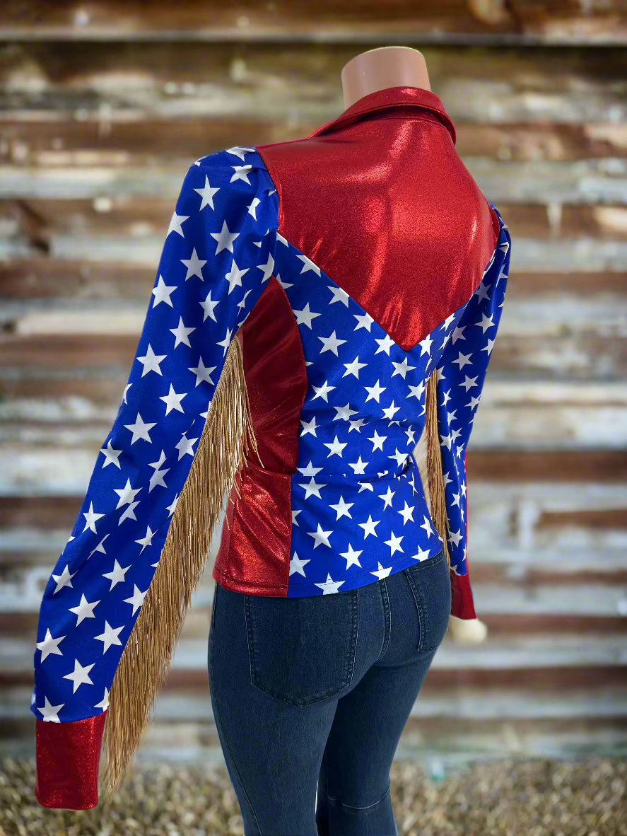 Puffed Sleeve Firecracker Rodeo Shirt Rodeo Shirt Riverside Rodeo Shirts