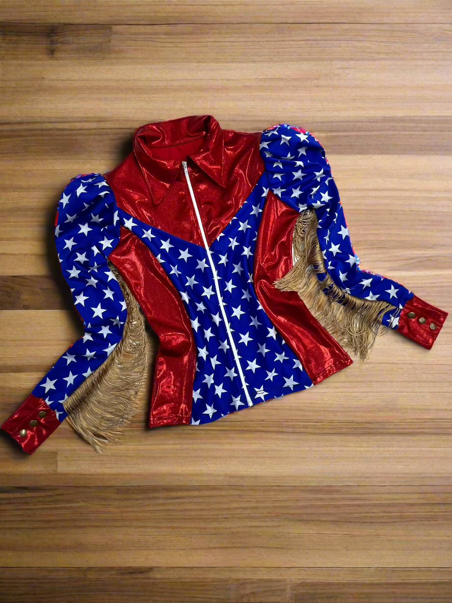 Puffed Sleeve Firecracker Rodeo Shirt Rodeo Shirt Riverside Rodeo Shirts