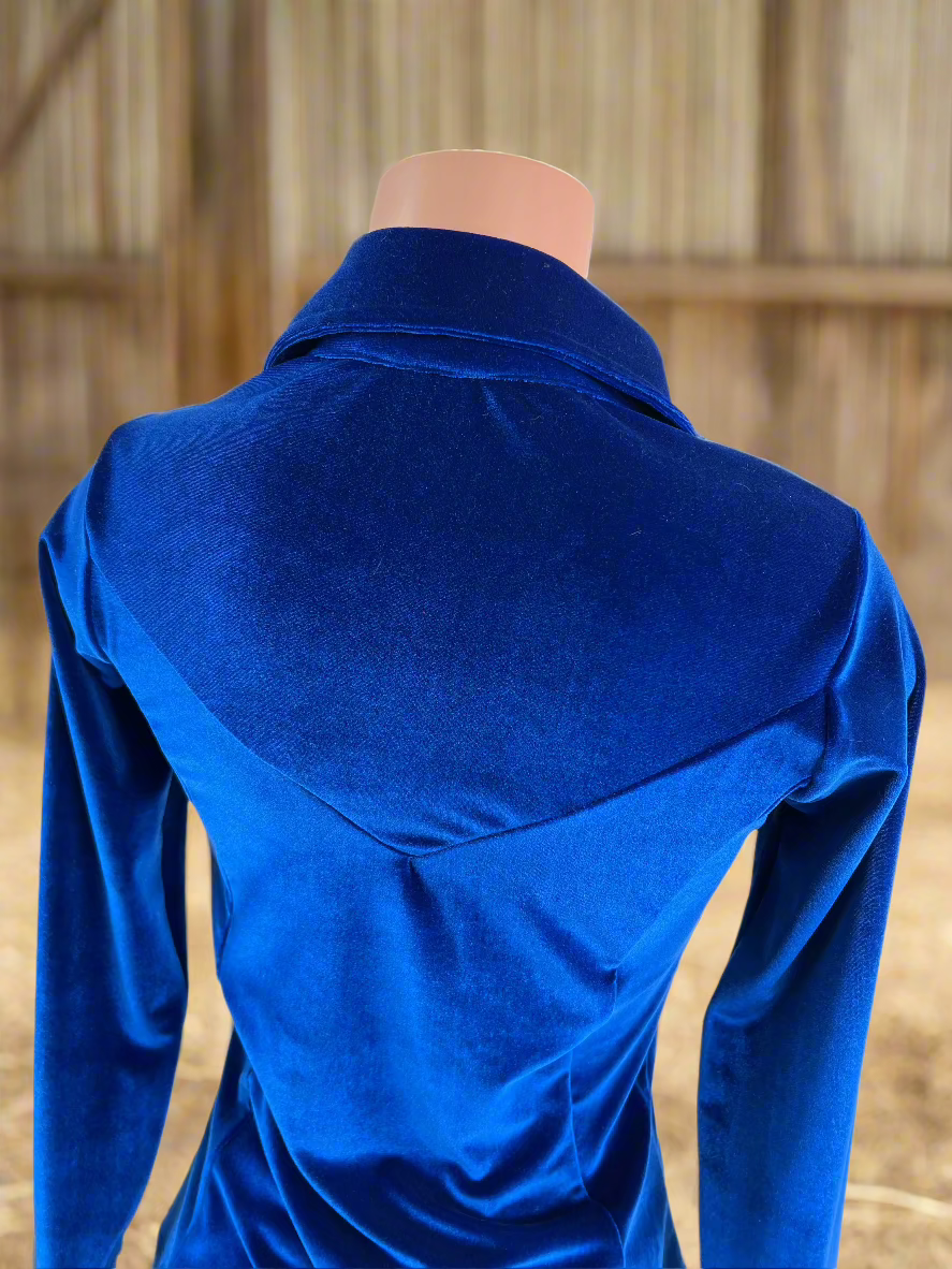 Sapphire Velvet Snap Front Rodeo Shirt Rodeo Shirt Riverside Rodeo Shirts
