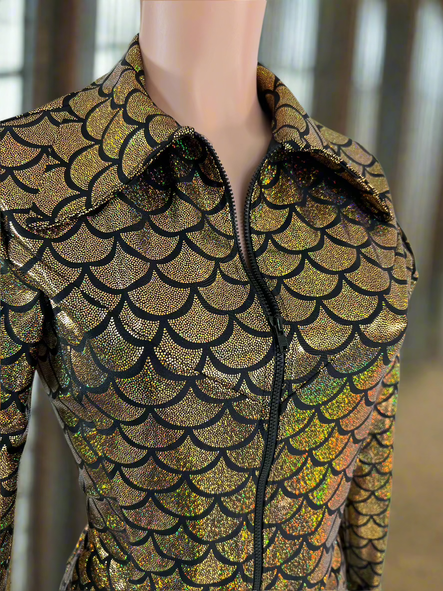 Gold dragon Scale Metallic Rodeo Shirt Rodeo Shirt Riverside Rodeo Shirts