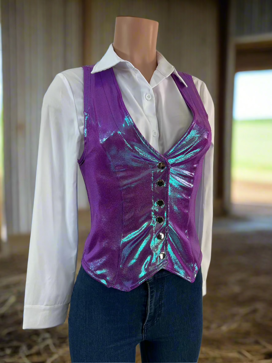 Plumeria Snap Front Western Vest Rodeo Shirt Riverside Rodeo Shirts