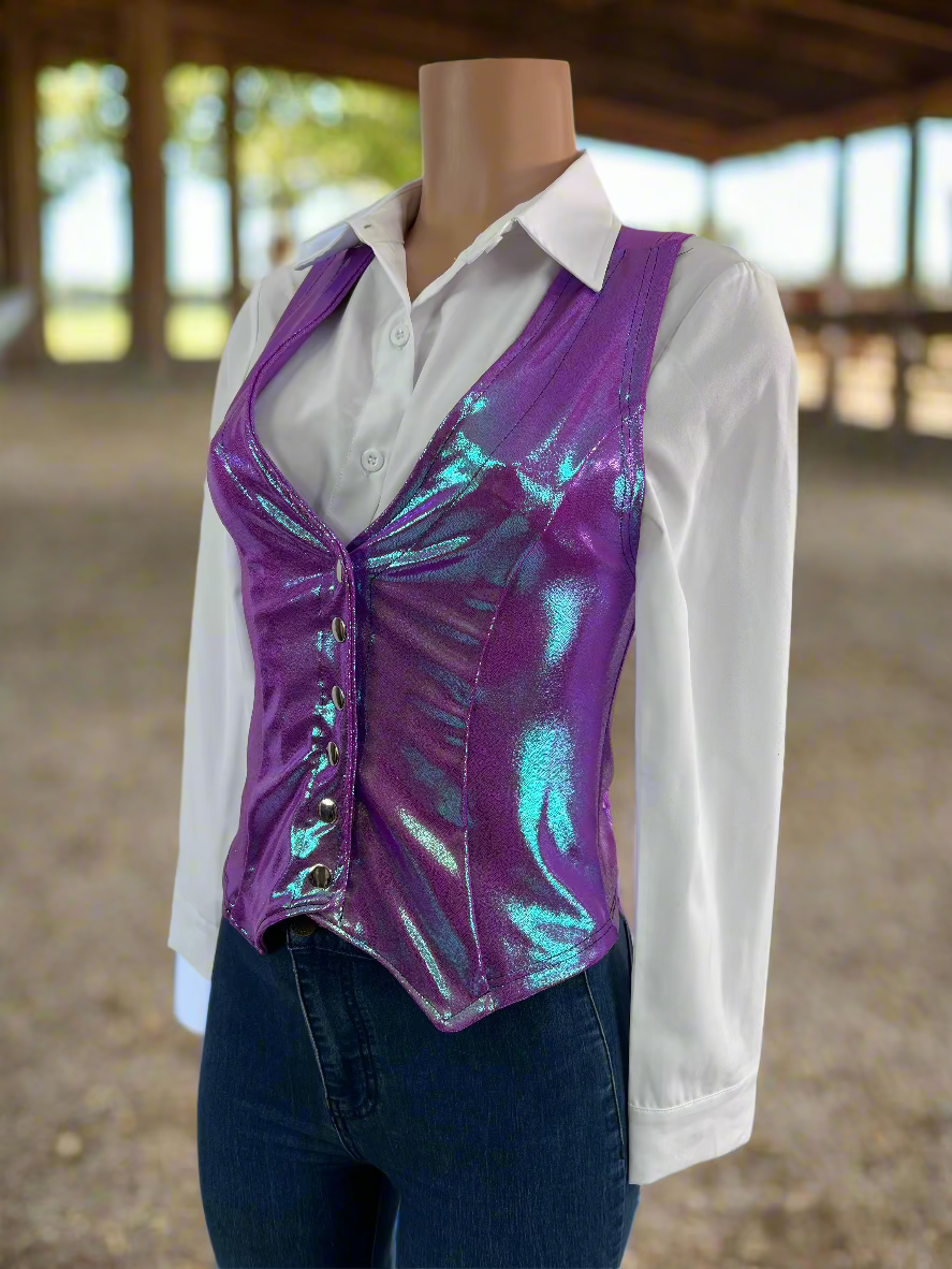 Plumeria Snap Front Western Vest Rodeo Shirt Riverside Rodeo Shirts