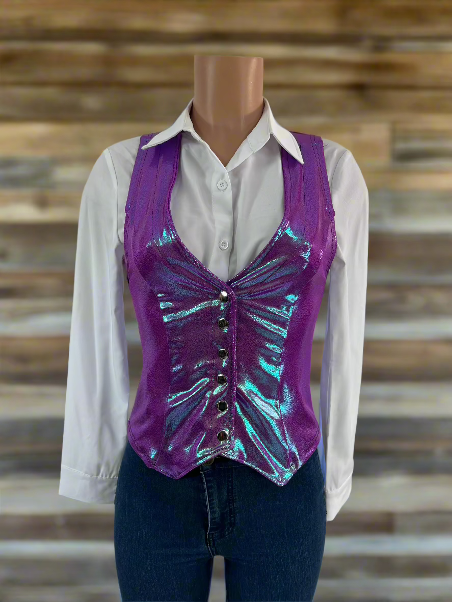 Plumeria Snap Front Western Vest Rodeo Shirt Riverside Rodeo Shirts
